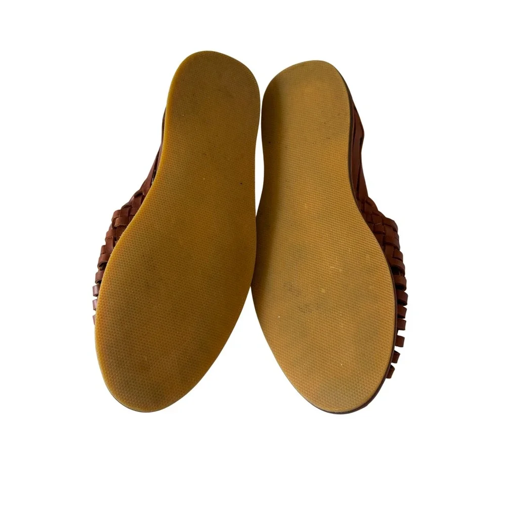 Nisolo Mens Boho Huarache Sandals Brandy Brown Leather Hand Crafted Slip On 11
